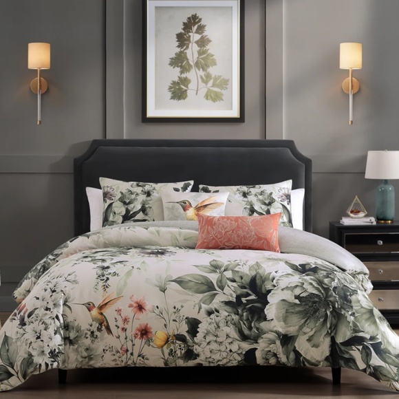 Bebejan Vintage Bloom Reversible King Comforter Set - Picture 1 of 4